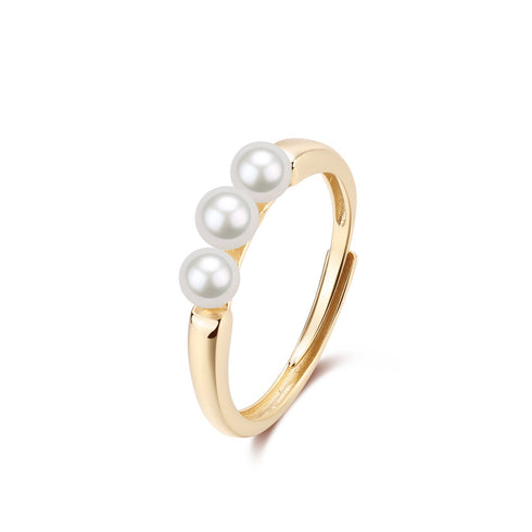 4-4.5mm Freshwater 3 Pearls Ring - House Of Pearls